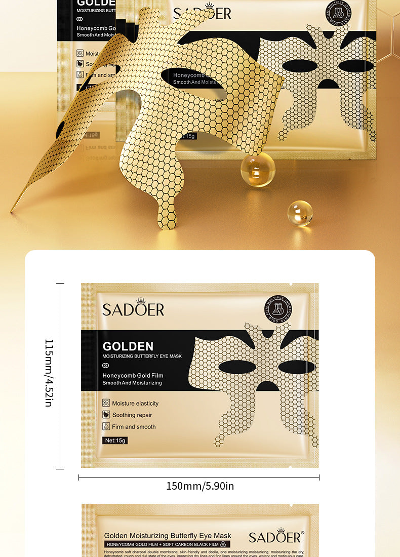 Gold Butterfly Eye Mask SADOER Eyes mask15g Moisturizing and Nourishing Tablets for Cross-Border Wholesale - 图片 22