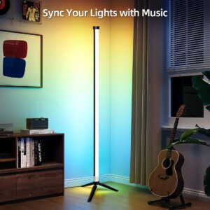 Triangular Floor Lamp Iridescent Floor Lamp Ambient Light led Floor Lamp RGB Floor Lamp USB Corner Light Sound Pickup Lamp