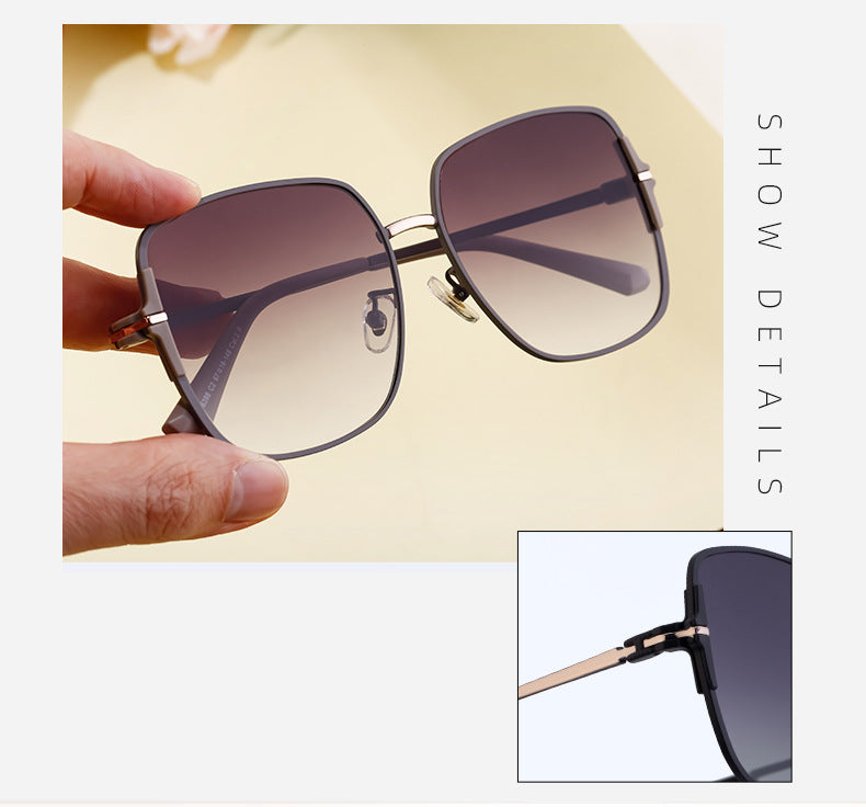 2025New European and American Fashion Square Frame Polarized Sunglasses for Women High-end Outdoor Sun Protection Sunglasses Wholesale - 图片 15