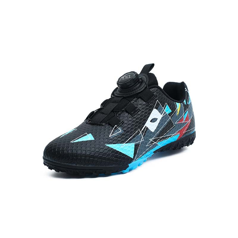 Rotating Buckle Football Shoes Breathable Anti-Slip TF Children's and Teenagers' Turf Training Shoes for Flat Ground Competitions - 图片 6