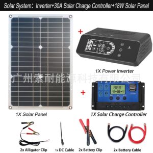 Solar Energy Kit System: 12V 1000W Inverter Controller Solar Panel Solar System
