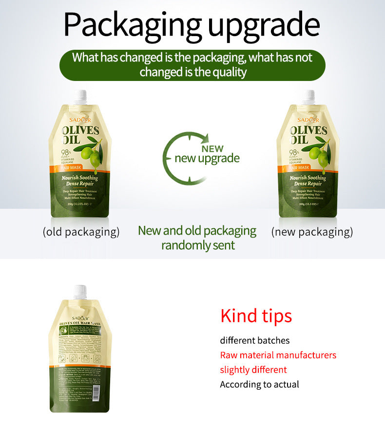 Olive Oil Hair Mask350g SADOER Repair and Improve Frizz Bagged Hair Mask Cross-Border Wholesale - 图片 7