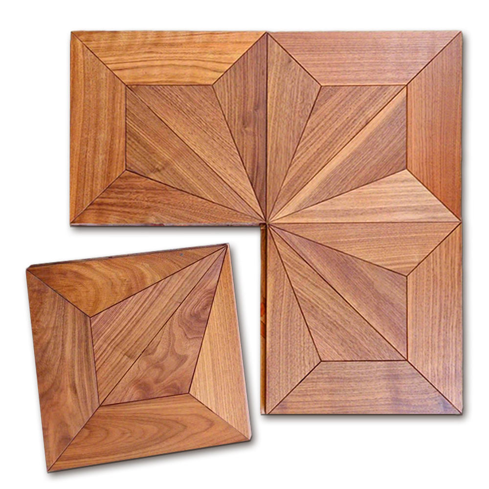 14mm Engineered Teak Square Parquet Flooring | Custom Decorative Wood Panels for Modern Villa Commercial Outdoor Use |