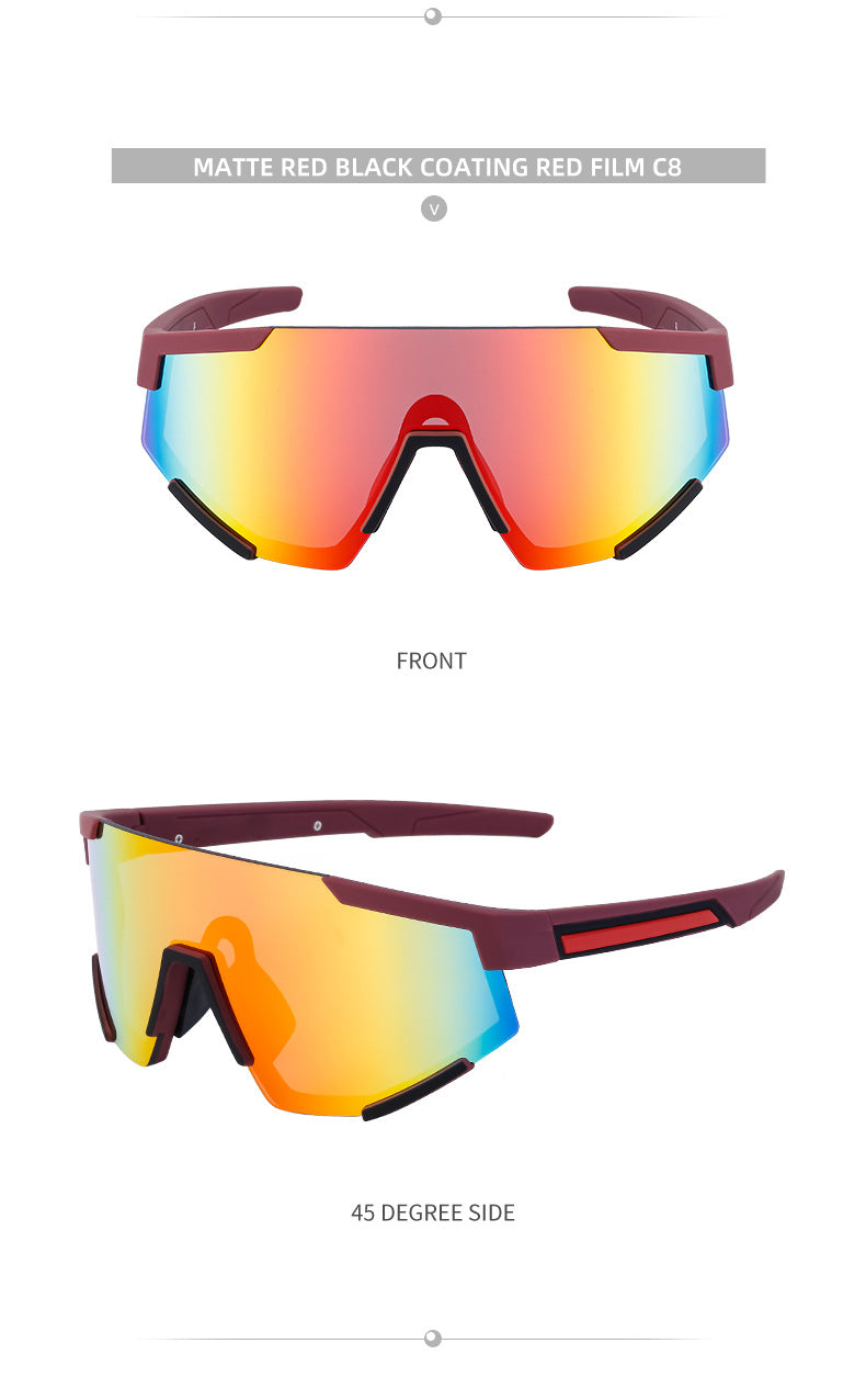 New Cycling Goggles for Women, UV Protection, One-Piece Large Frame Sunglasses, Outdoor Sports Colorful Integrated Sunglasses - 图片 33