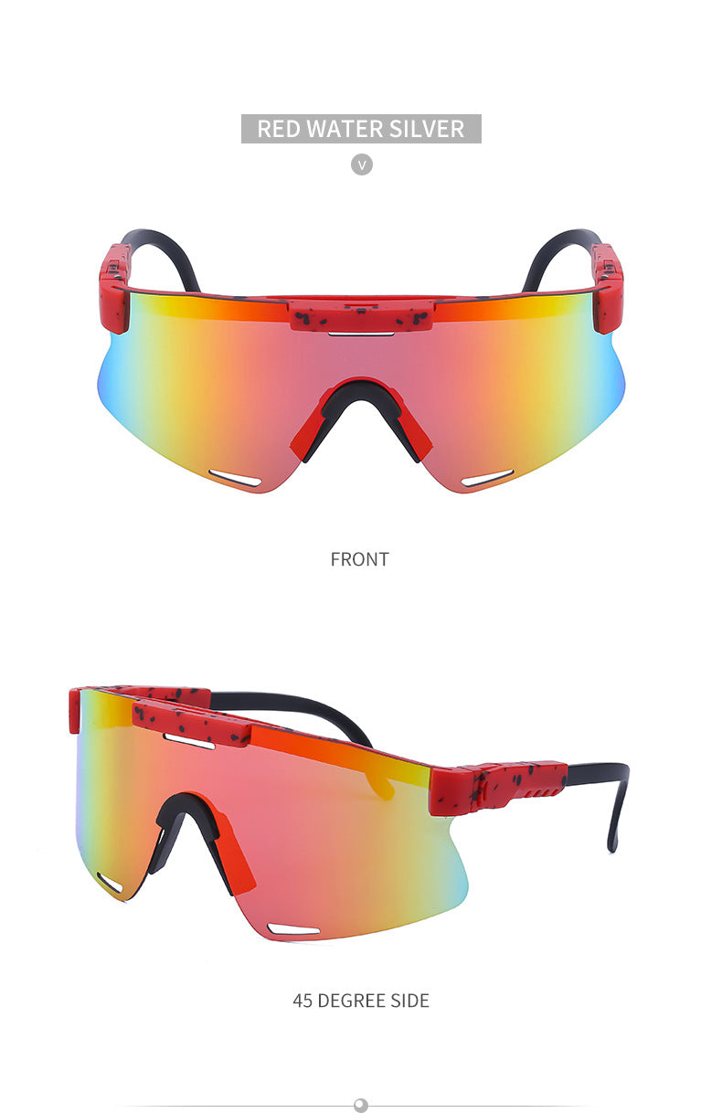 New European and American Style Colorful Outdoor Cycling Windproof Sunglasses for Men and Women Integrated Sports Sun Protection Sunglasses - 图片 30