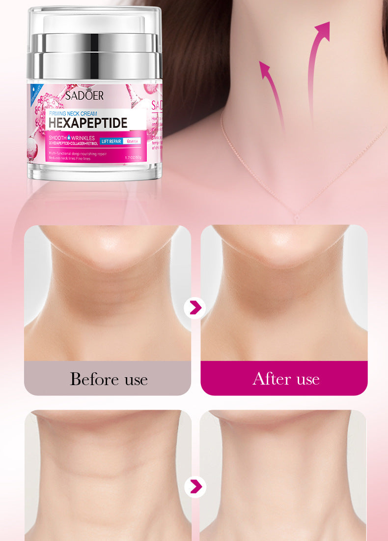 Six Peptide Neck Cream50g SADOER Tightening, Hydrating, Skin Rejuvenation, Fine Line Tightening, Cross-Border Wholesale - 图片 17