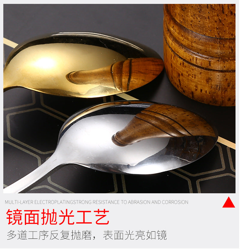 1010Stainless Steel Tableware Hotel Restaurant Knife Fork Spoon Set Western Steak Knife Fork24Set - 图片 17