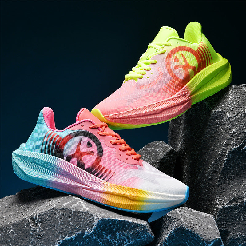 Massk New2025Carbon Plate Popcorn Bottom Running Shoes Men's Marathon Children's Sports Shoes Training Shoes