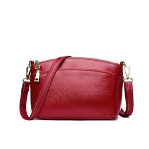 Guangzhou Shiling Genuine Leather Women's Bag for Middle-aged Moms, Small Square Bag, Top Layer Cowhide, Single Shoulder Crossbody Bag, Versatile