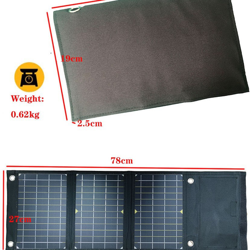 Specially designed for solar-powered portable power banks21W Solar Folding Mobile Phone Charging Bag Portable Power Bank - 图片 5