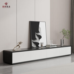 Aluminum Alloy TV Cabinet Living Room Household Small Apartment Simple Modern Light Luxury Coffee Table TV Cabinet Set Source Manufacturer