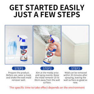 Mildew Remover for Walls, Household White Wall Tile Grout Mildew Remover Spray, Wall Mold Spot Cleaner