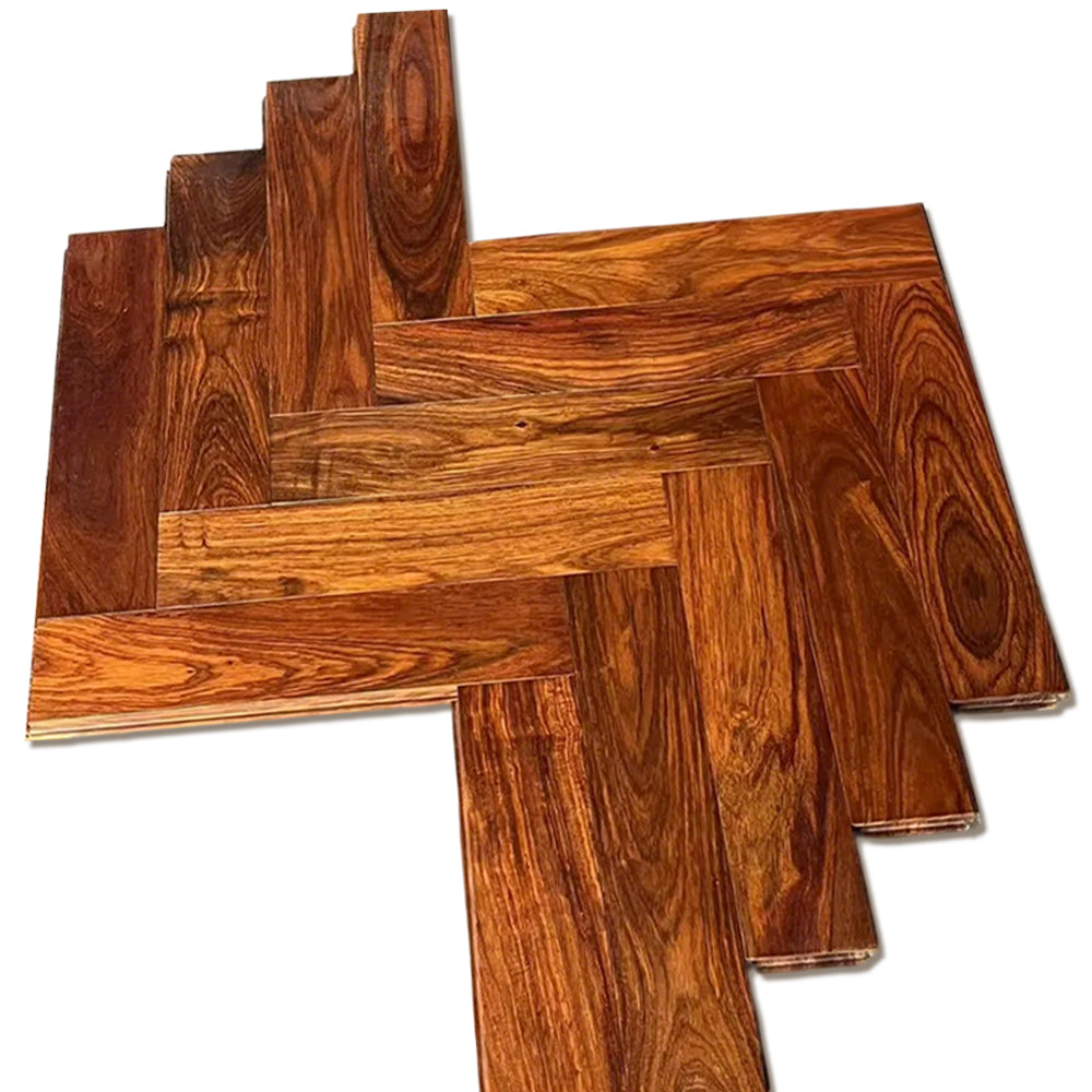 Customizable 18mm Three-Layer UV-Finished Engineered Padauk Wood Flooring High-End Residential Commercial Living Room Park - 图片 4