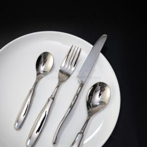 304Stainless Steel Knife Fork Spoon Thickened Tableware Western Hotel High-end Aesthetic Steak Knife Fork Spoon Forged Design