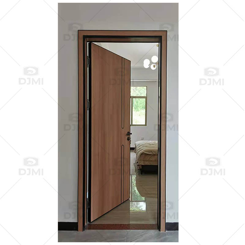 Custom Aluminum Wood Door Interior Wooden Door Apartment Room Plywood Door - 图片 4