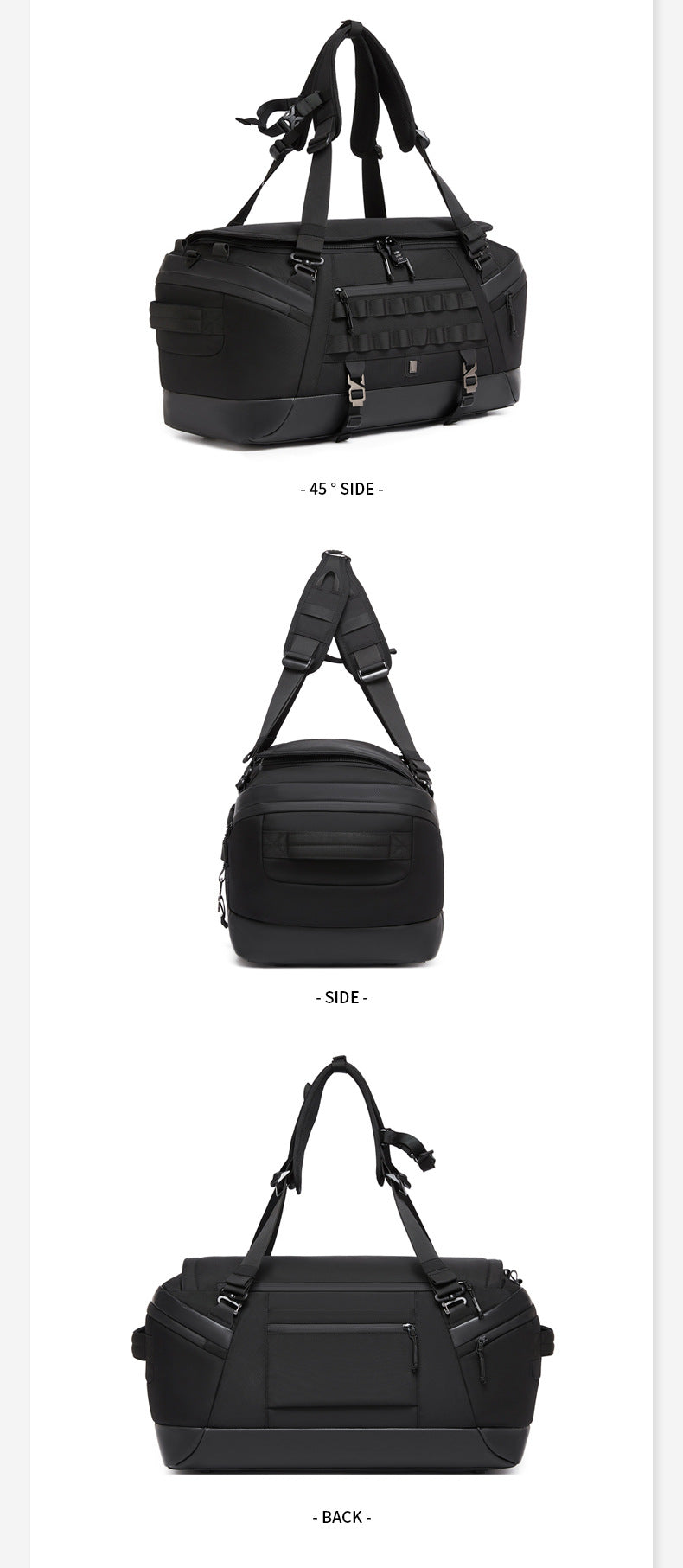 Men's Travel Bag Multifunctional Sports Fitness Bag Large Capacity Waterproof Travel Bag Business Trip Handheld Backpack - 图片 22