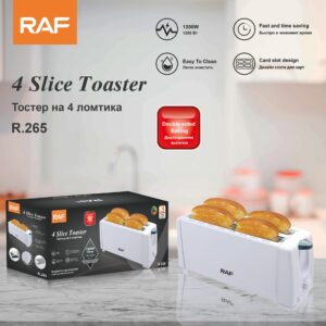RAF European Standard Toaster Toaster4Slices of Toast for Breakfast Toasting Bread Slices Toaster