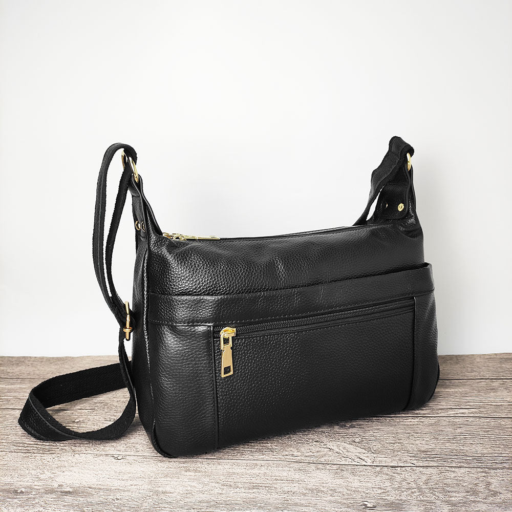 Guangzhou Shiling Genuine Leather Women's Bag for Middle-aged and Elderly Mothers, Multi-pocket Large Capacity Single Shoulder Crossbody Bag Trend - 图片 21