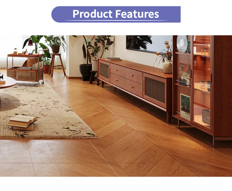 High Quality 18mm Solid Oak Hardwood Flooring Rich Grain Warm Tones Waterproof for Office Homes Hotels Public Exterior Warehouse - 图片 12
