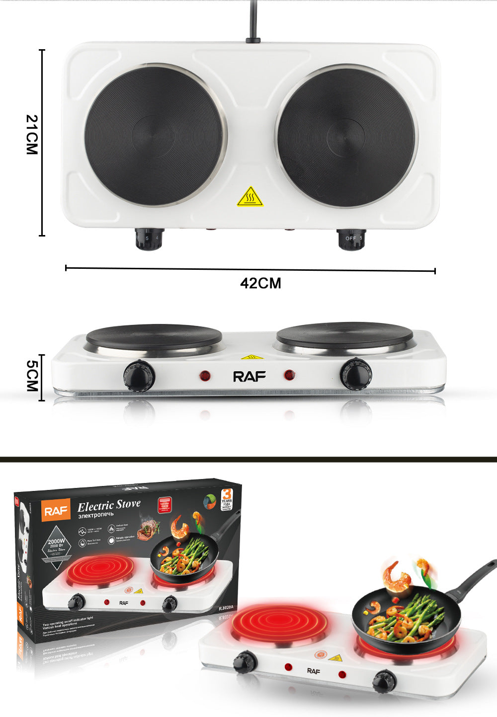 European Standard Electric Stove for Home Use Enclosed Electric Stove Insulated Dual Burner Constant Temperature Universal Electric Stove - 图片 20