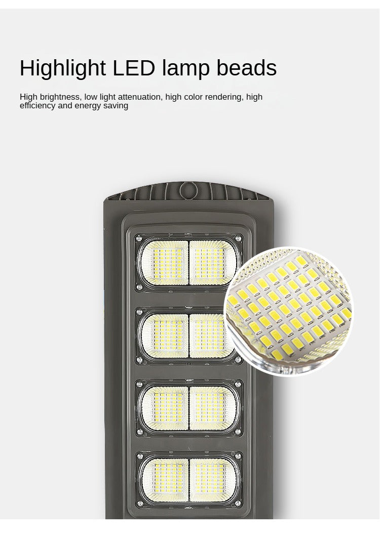 Integrated solar street light with human body induction for outdoor garden, automatic lighting, IP65 waterproof. - 图片 14