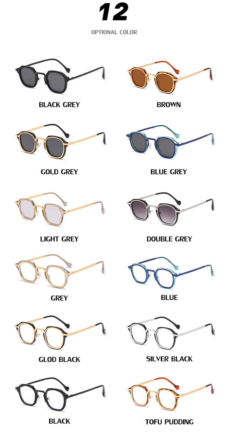 New Fashion Small Frame Sunglasses for Men, European and American Classic Retro Sunglasses, Steampunk Trendy High-End Glasses for Women - 图片 17