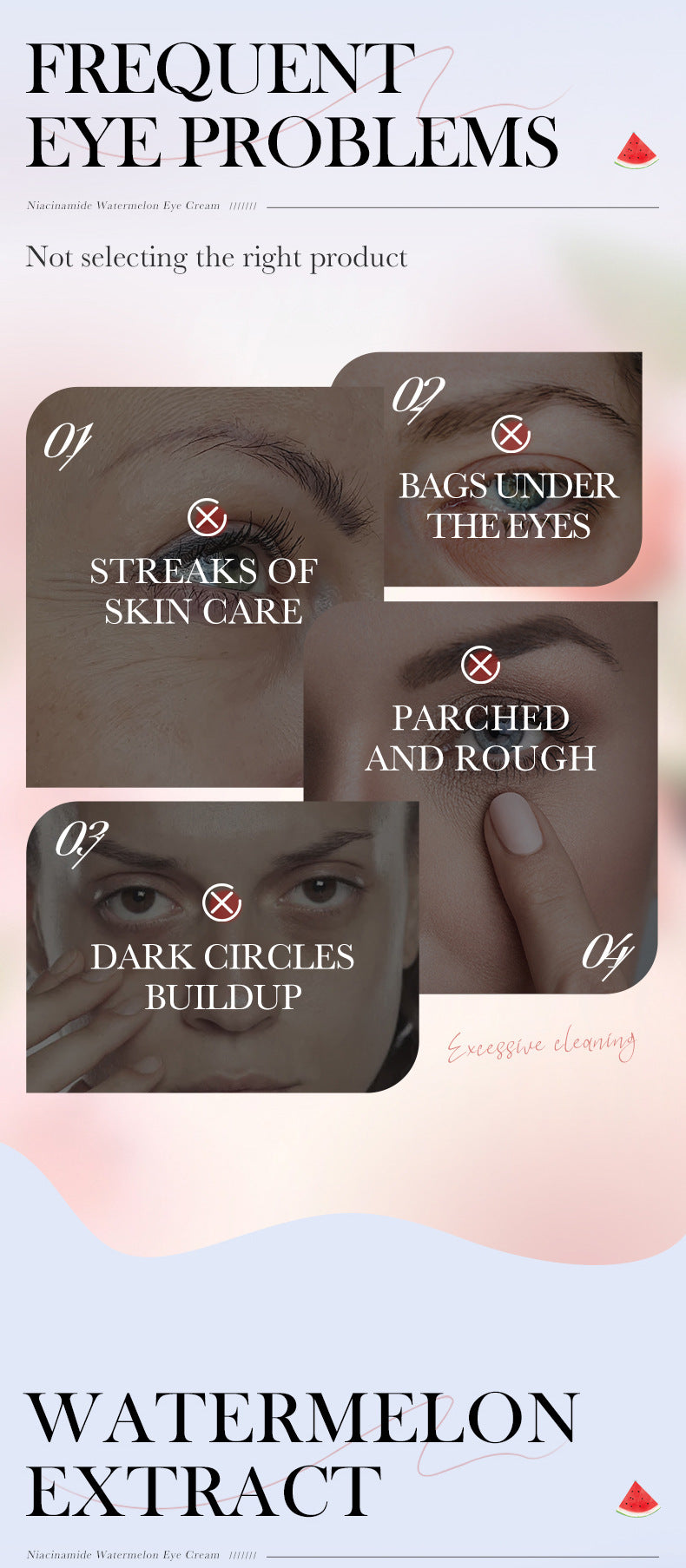 Watermelon Niacinamide Essence Eye Cream SADOER Moisturizing Eye Cream for Eye Area Wholesale Cross-Border Trade - 图片 9