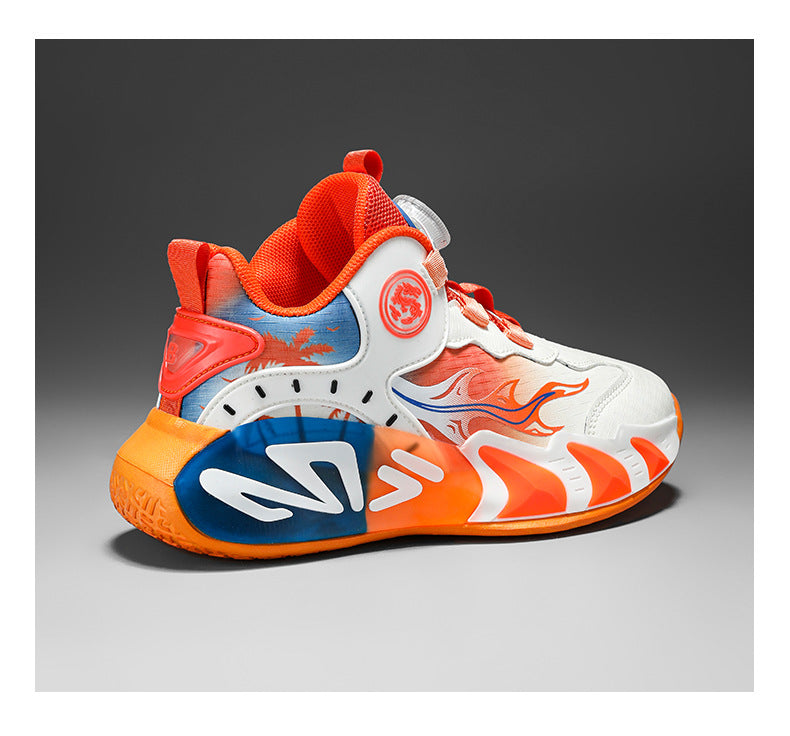 Chinese Style Girls' Shoes2025Autumn New Mesh Breathable Running Sports Shoes Children's Anti-Slip Wear-Resistant Basketball Shoes - 图片 27