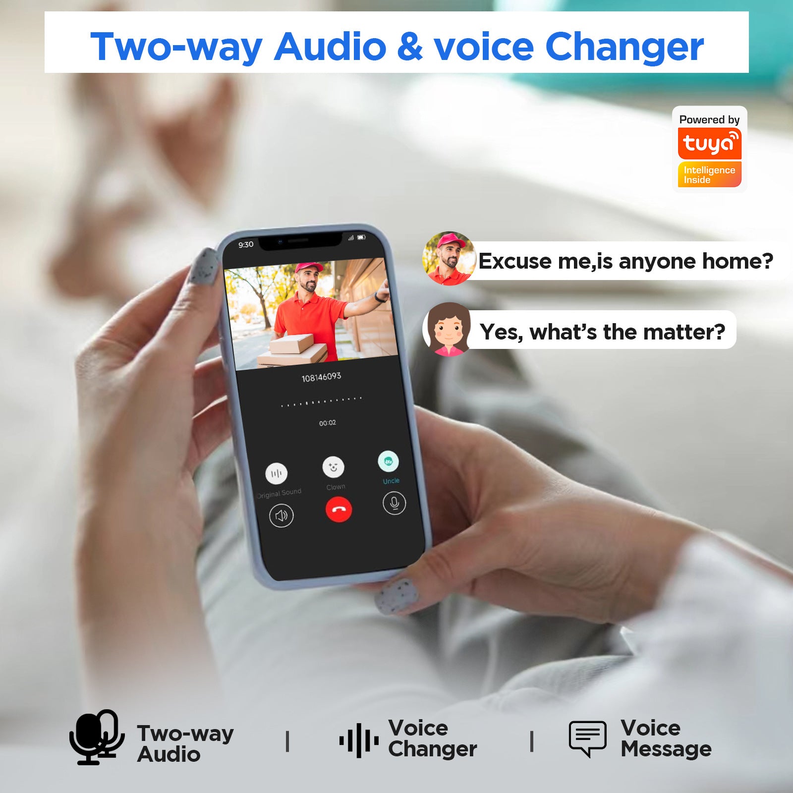 MR02WIFI Night Vision1080P Low Power Consumption Video Doorbell APP Remote Language Intercom Mobile Push Notification IP65 - 图片 8