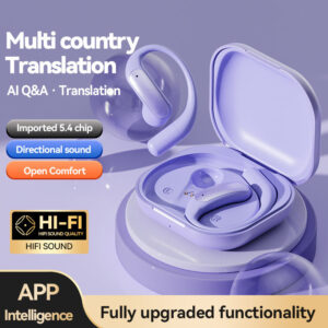 2025Popular M122New AI Translation Private Model Noise Cancelling Ultra-Long Battery Life Over-Ear Wireless Bluetooth Earphones