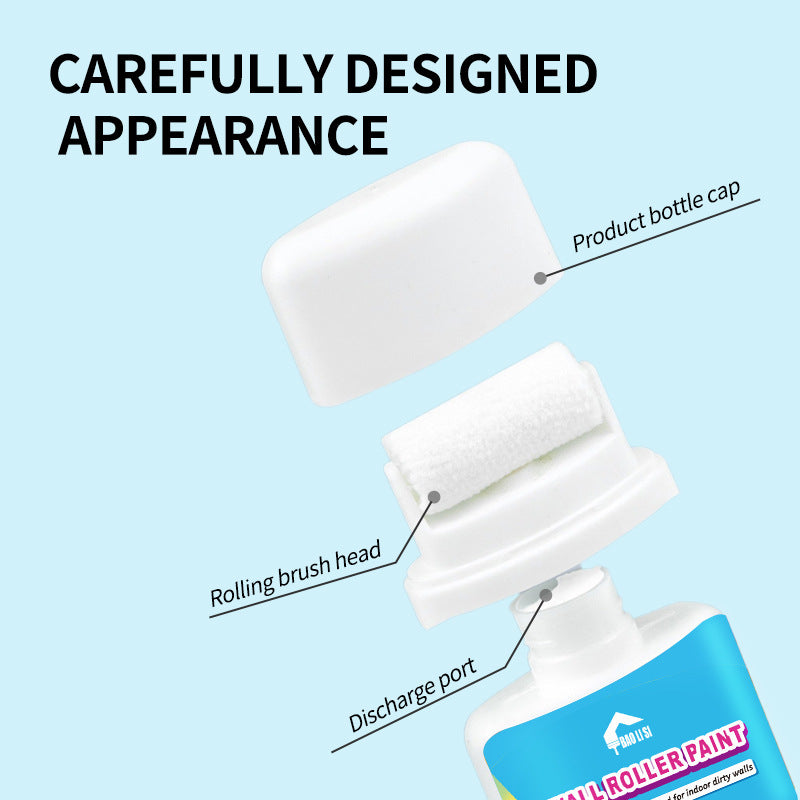 Wall Small Roller Brush Paint Cocoa Roller Dirty Graffiti Renovation Color Change Latex Paint Portable Water-Based Interior Wall Paint