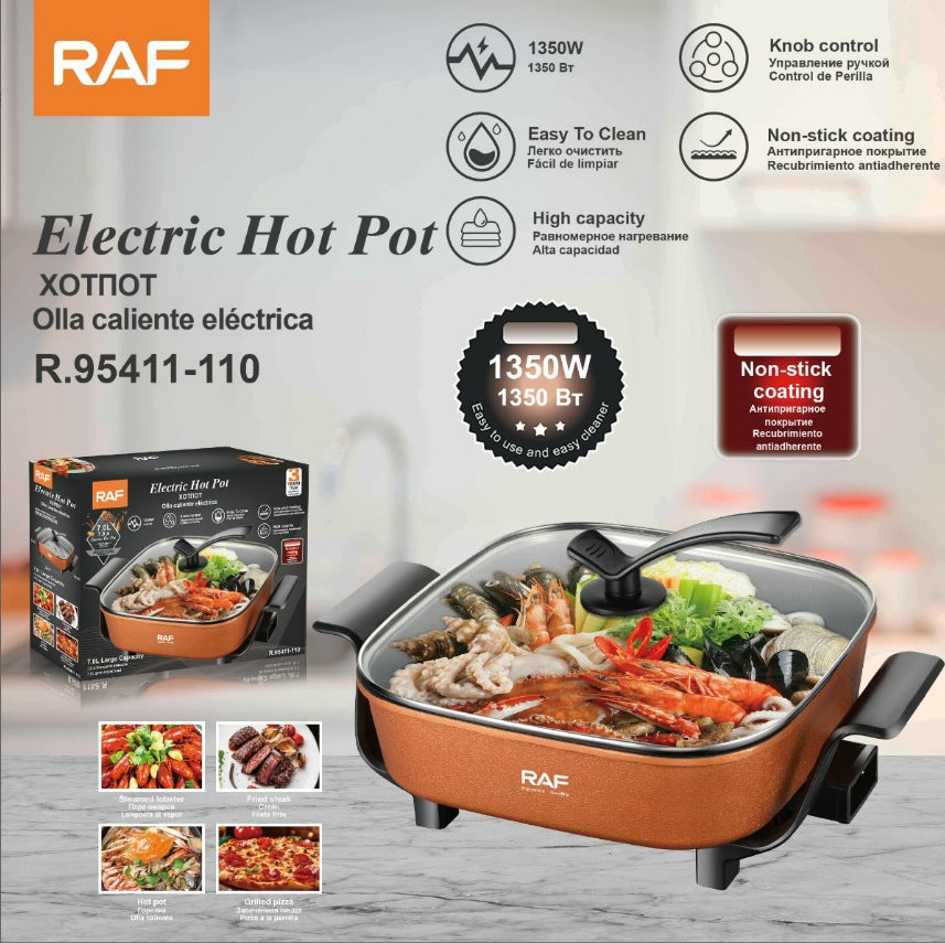 RAF European and American Standard Multifunctional Electric Cooker Household Electric Frying Pan Non-stick Pan Electric Cooker Steamer7LR5411 - 图片 6
