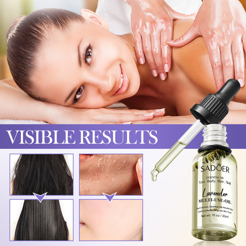 Cross-border Lavender Dried Flower Massage Oil30ml Moisturizing and rejuvenating skin body oil wholesale from foreign trade manufacturer - 图片 3