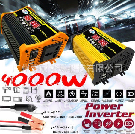 300W Vehicle Inverter12V Turn110V 220V Dual Voltage Display Outlet power inverter - 图片 14