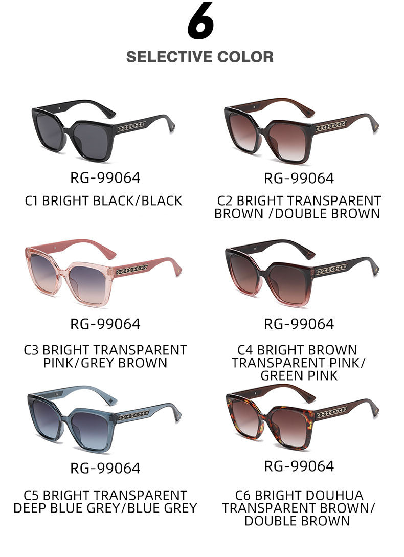 2025New European and American Fashion Large Frame Cat Eye Sunglasses for Women High-end Sunglasses Wholesale sunglasses - 图片 15