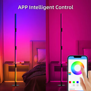Bluetooth Floor Lamp led Floor Lamp RGBCW Atmosphere Light Symphony Floor Lamp Gaming Atmosphere Light Foldable Model