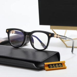 2024 New high-end brand design men's and women's square non-prescription glasses colorless clear Vintage3500