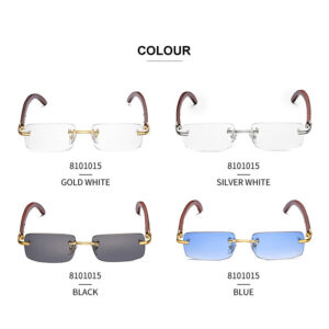 Fashion Sunglasses for Men New Frameless Wooden Leg Slingshot Sunglasses Optical Frame sunglasses