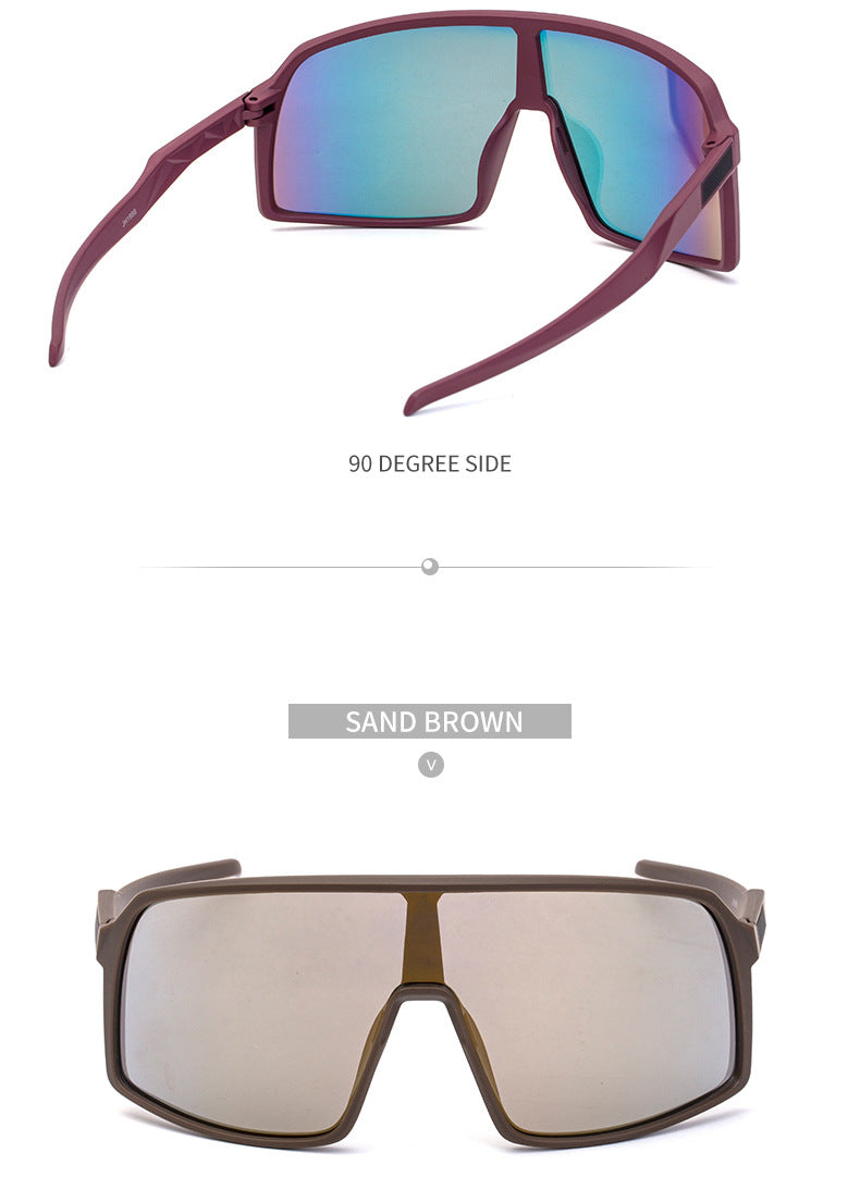 New Colorful Cycling Glasses for Men1998One-piece sunglasses European and American fashion outdoor sports sunglasses - 图片 45