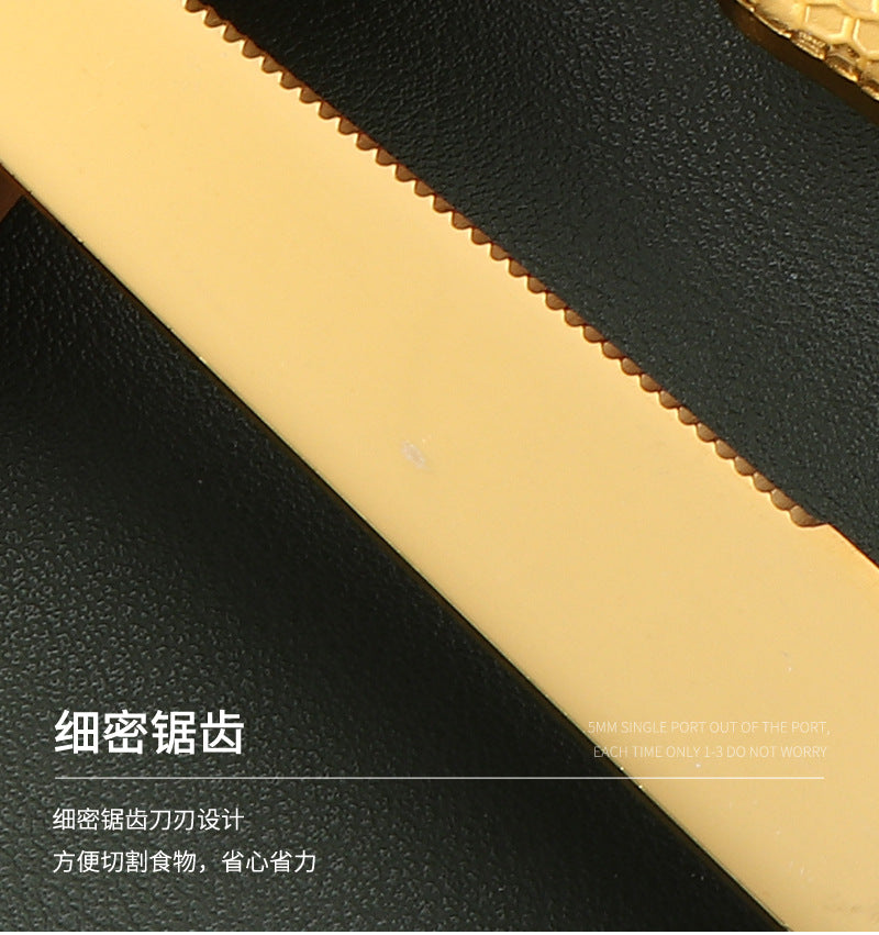 410Stainless Steel Tableware Hotel Restaurant Hammered Knife Fork Spoon24Set of High-End Western Cuisine Embossed Steak Knives and Forks - 图片 36