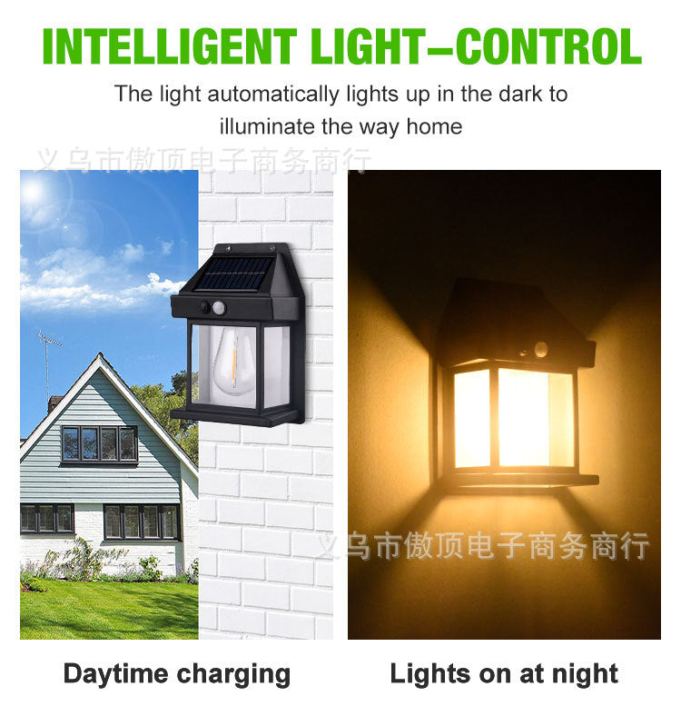 New Solar Light Outdoor Human Body Sensor Light Waterproof Street Light Tungsten Wall Light Garden Courtyard Night Light - 图片 11