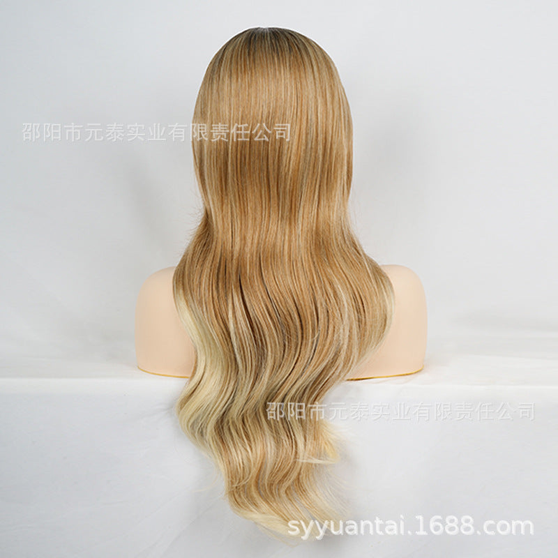 Long Curly Wig Afro Wig Synthetic Hair Medium Length Middle Part Dyed European Wig for Women wigs Fluffy Side Bangs - 图片 10
