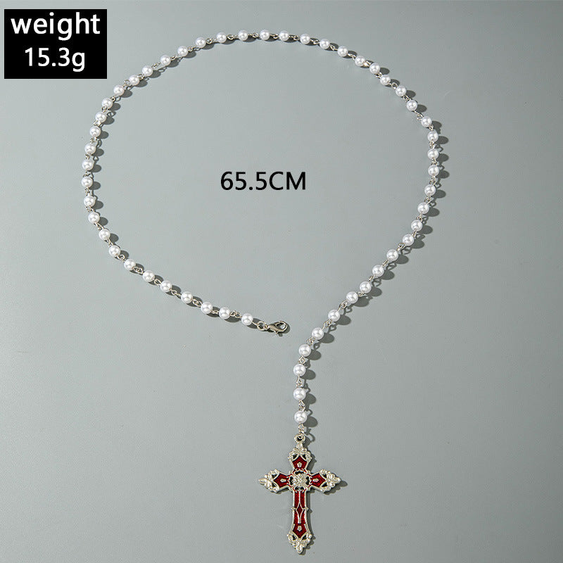 European and American Fashion Jewelry Beaded Tassel Double Layer Long Necklace Elegant Multi-layer Wear Y Type Necklace Ornament - 图片 34