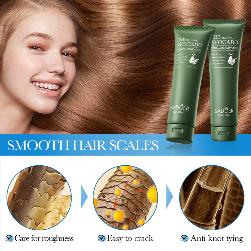 Avocado Smooth Conditioner250g SADOER Cross-border foreign trade wholesale of frizz improvement conditioner - 图片 4