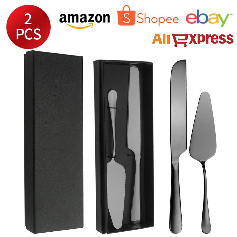 Stainless Steel Cake Knife and Spatula Set for Home Use gold Bread Knife and Spatula Restaurant Pizza Dessert Spatula Baking Utensils - 图片 10