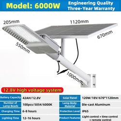 Solar Light Outdoor Garden Light IP65 Waterproof Square Factory Community 4000W 5000W 6000W LED Solar Street Light - 图片 16