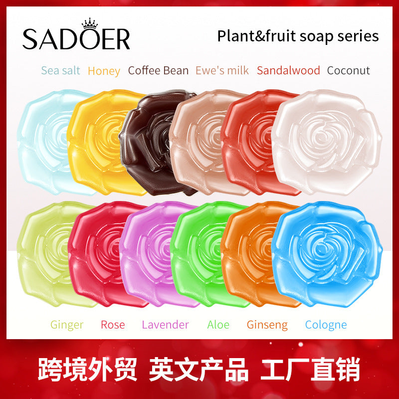 Handmade Soap100g Essential Oil Plant Fruit Deep Cleansing Body Soap Export Manufacturer Wholesale
