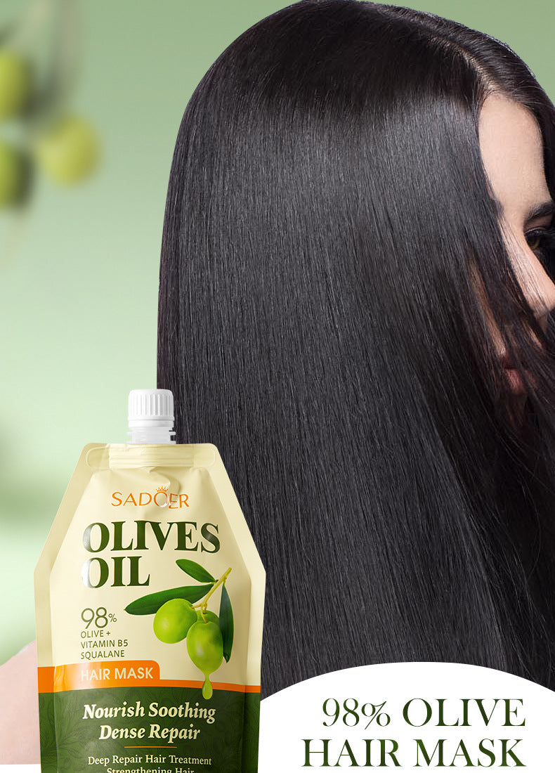 Olive Oil Hair Mask350g SADOER Repair and Improve Frizz Bagged Hair Mask Cross-Border Wholesale - 图片 8