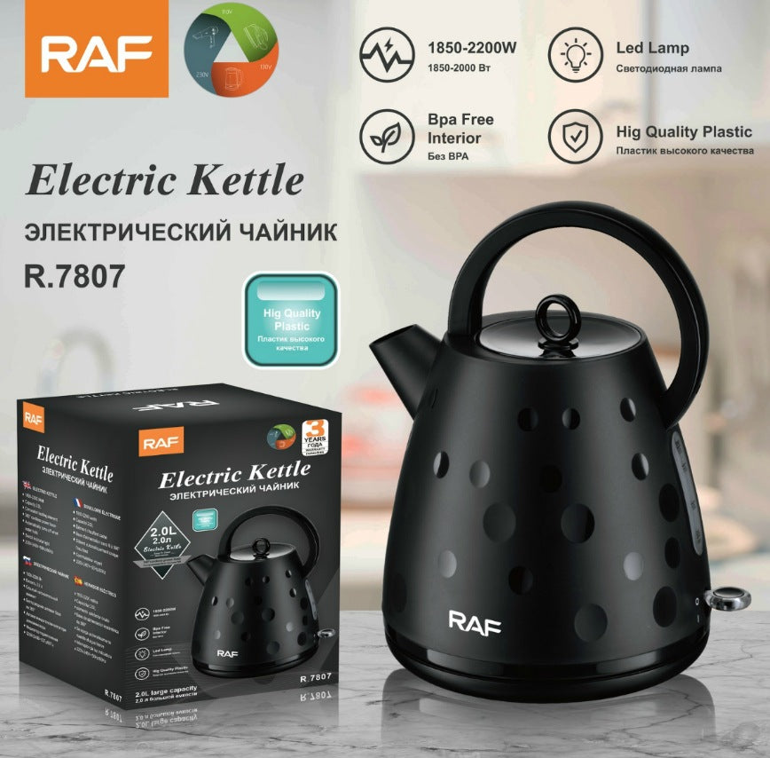 RAF European Standard Stainless Steel2.0L Electric Kettle Automatic Large Capacity Multi-Function Kettle Overheating R.7807 - 图片 6