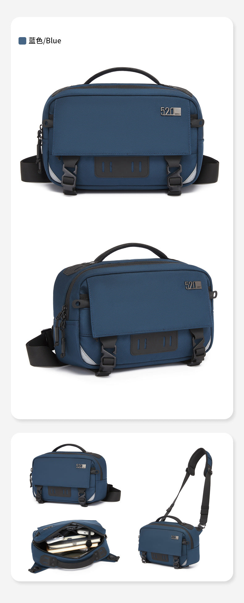 ozuko Men's Crossbody Bag Shoulder Bag Waterproof Large Capacity Outing Portable Bag High-end Multifunctional Trendy Brand - 图片 29